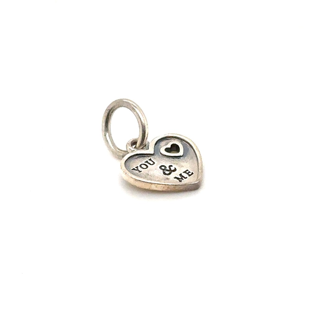 Pandora You & Me Heart Dangle Charm Sterling Silver 925 ALE 791244